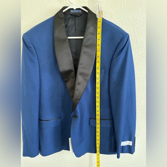 Ryan Seacrest Slim-Fit Stretch Cobalt Blue Tuxedo Set Size 44S, Pants 36Wx30L - Picture 5 of 16